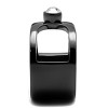Slickblue Men's Stainless Steel Ring with Clear Synthetic Crystal, IP Gun Finish, Size 8-13 - 4 of 4