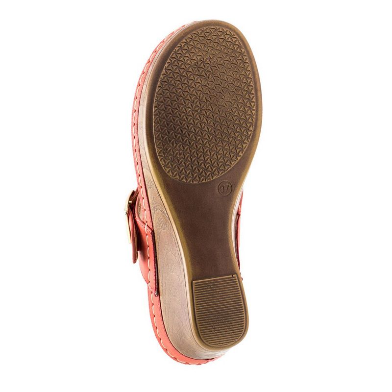 GC Shoes Flora Flower Comfort Slide Wedge Sandals, 5 of 8
