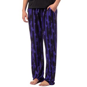 Wednesday Addams Women's Nevermore Academy Allover Print Sleep Pajama Pants Purple - 1 of 4