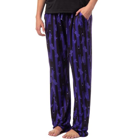 Fuzzy Pajama Pants - Purple Emoji Hearts