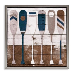 Stupell Industries Rustic Ocean Paddle Ores, 18" x 18" - 1 of 4