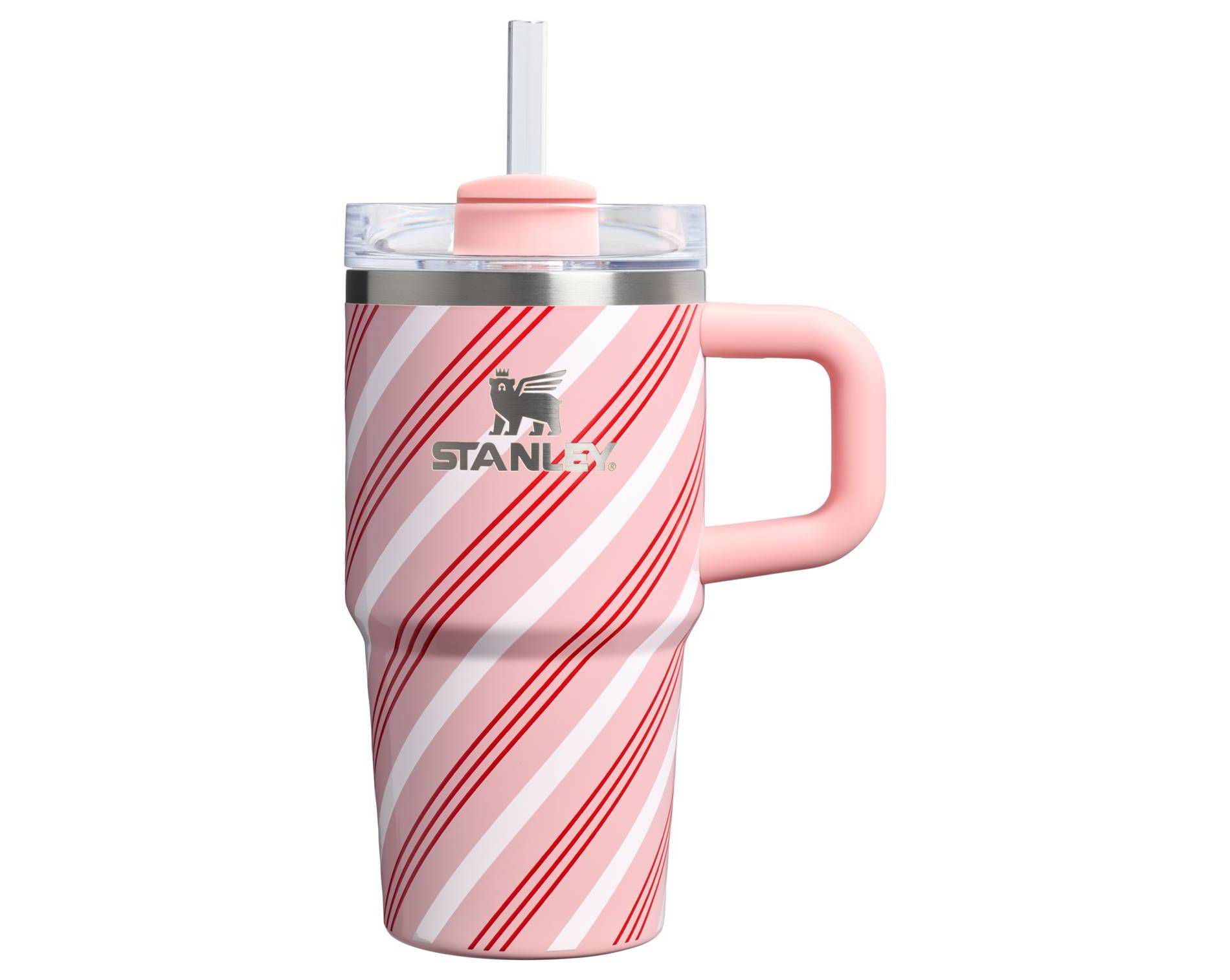 Stanley 20 oz Stainless Steel H2.0 FlowState Quencher Tumbler Strawberry Cream Twist