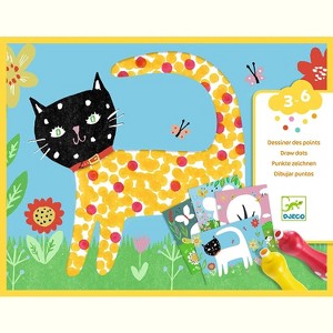 DJECO Small Dots Mess-Free Painting Set, Includes 4 Foam Markers, Ages 18+ Months - 1 of 4
