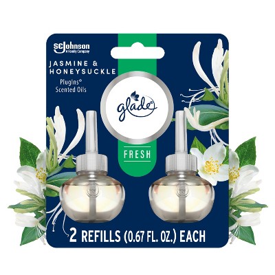 Glade PlugIns Scented Oil Air Freshener Refills - Jasmine & Honeysuckle - 1.34 fl oz/2pk