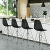 LeisureMod Cresco Mid-Century Modern Acrylic Counter Height Barstool with Chrome Base, Ideal for Kitchen Island or Dining Room Seating and Lounges - 3 of 4