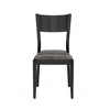 Simple Relax Set of 2 Leatherette Dining Chairs in Black and Gray - 4 of 4