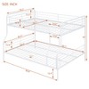 NicBex Full XL Over Queen Bunk Bed ,Metal Loft Bed with Guardrails and Ladder for Bedroom,Split Into 2 Beds,Black/White - 3 of 4