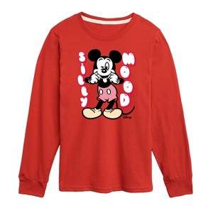Boys' - Disney - Mickey Mouse Silly Mood Long Sleeve Graphic T-Shirt - 1 of 4