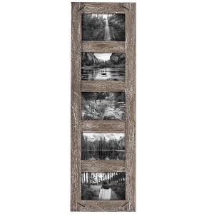 4 x 6 inch Decorative Distressed Wood Picture Frame with Nail Accents - Holds 5 4x6 Photos - Foreside Home & Garden - 1 of 4