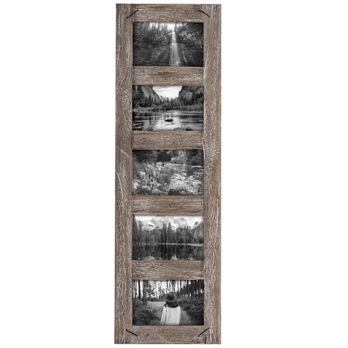 Frametastic 4x6 authentic white distressed wood ready made frame style  ECO1-W-46