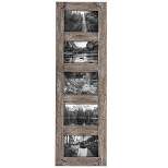 4 x 6 inch Decorative Distressed Wood Picture Frame with Nail Accents - Holds 5 4x6 Photos - Foreside Home & Garden