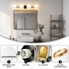 POWLIG 4-Light Dimmable Bathroom Vanity Light With Milky White Glass Globe Shade - 3 of 4