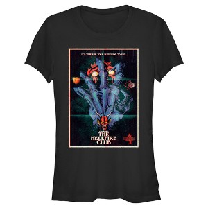 Juniors Womens Stranger Things Retro Hellfire Club Poster T-Shirt - 1 of 4