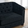 Kumasinova Modern Chesterfield Velvet Sofa,Couch with Tufted Backrest,Nailhead Trim,2 Removable Cushions,Upholstered Sofa for Living Room,Apartment - 4 of 4
