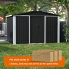 AOBABO Metal Outdoor Utility Tool Storage Shed with Roof Slope Design, Door and Lock for Backyards, Gardens, Patios and Lawns - 4 of 4