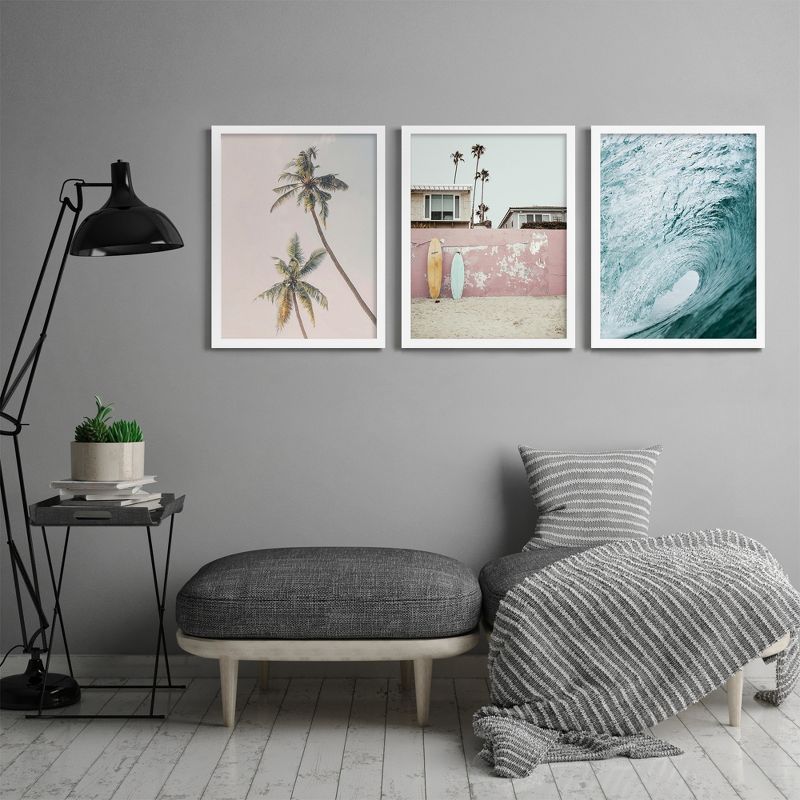 Americanflat Coastal Botanical (Set Of 3) Triptych Wall Art Beachy Breeze By Sisi And Seb - Set Of 3 Framed Prints, 4 of 7