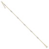 Black Bow Jewelry 14k Two-Tone Gold and CZ Station Adjustable Anklet, 9 Inch - image 2 of 4