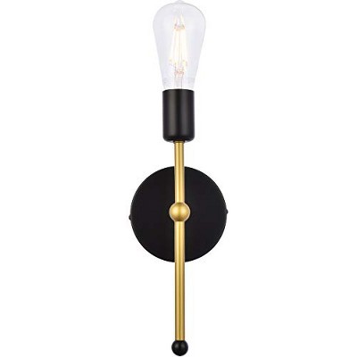 Elegant Lighting Keely 1 light black and brass wall sconce