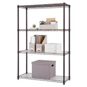 TRINITY® 4-Tier Wire Shelving 36x14x54 NSF w/ Liners Dark Bronze : Target
