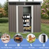 HANPURE 6ft x 5ft Outdoor Metal Storage Shed With window Transparent Plate - 4 of 4