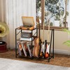 MOEPISY Record Player Stand, 3 Tier Guitar Stand for Acoustic, Electric Guitar, Bass Stand Brown - 3 of 4