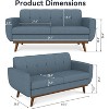 Dyonery 66 in Mid Century Modern Loveseat Sofas and Comfy Linen Couches for Living Room,Small Comfy Couch for Bedroom/Office/Small Space,Easy Assembly - 2 of 4