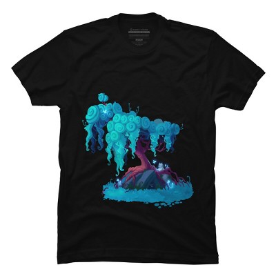 Men's Design By Humans The Wolf Tree By wailingwolf T-Shirt