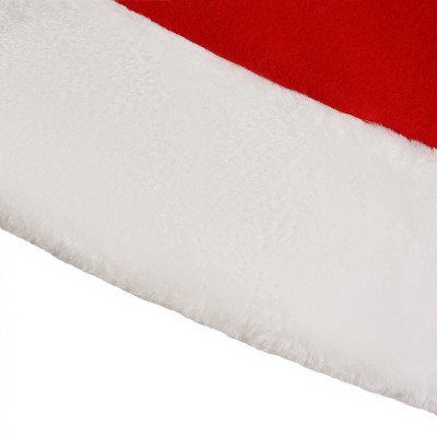 48-Inch Red and White Stitch Christmas Tree Skirt