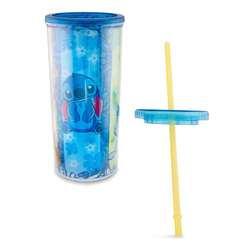Silver Buffalo Disney Lilo & Stitch Scrump 20-Ounce Plastic Carnival Cup With Lid and Straw, 4 of 10