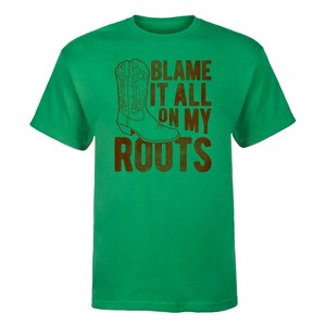 Men's - Country Casuals - Blame It All On My Roots Short Sleeve Graphic T-Shirt - 1 of 4