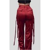 Women's Satin Cargo Wide Leg Pant - WFFS - 2 of 3