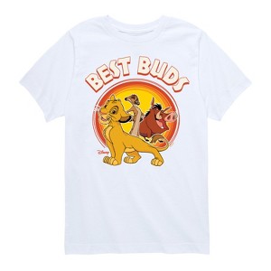 Boys' - Disney - Simba, Pumbaa, & Timon Best Buds Short Sleeve Graphic T-Shirt - 1 of 4