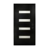 Wooakway 36"W × 80"H 4-Lite Exterior Frosted Glass Prehung Front Entry Door Primed Interior Fiberglass Entrance Door - 4 of 4
