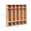ECR4Kids Streamline 5-Section Coat Locker with Scoop Front Storage Bins - 2 of 4