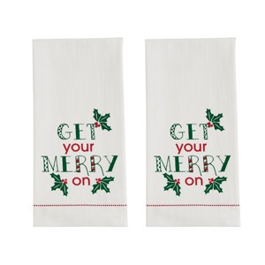 Park Designs Get Your Merry On Print Dishtowel Set of 2 - 1 of 3