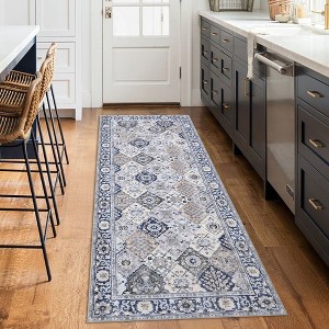 Garvee Rugs Abstract Rug ,Washable Rug Distressed Mat Throw Floor Carpet - 1 of 4