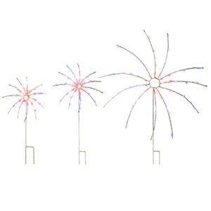 16", 24" & 36" LED Fireworks Lawn Décor Red, White and Blue Lights - National Tree Company - 1 of 4