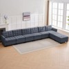 Mjkone Modular Convertible Sectional Sofa with Adjustable Armrest,Storage Ottoman,Modern L/U Shaped Sofa Bed - 2 of 4