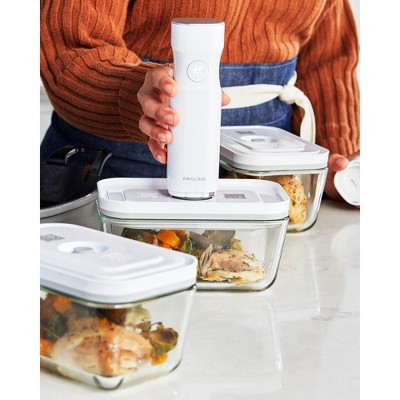 Clear Medium Glass Vacuum Sealer Food Storage Container Set