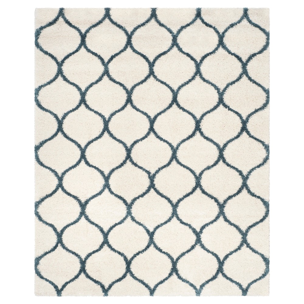 8'x10' Kamila Area Rug Ivory/Slate Blue - Safavieh