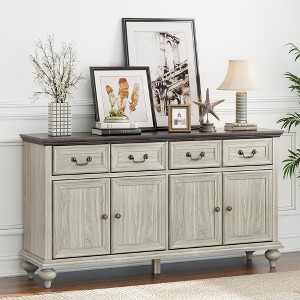 Brafabhome Sideboard with 4 Doors and 4 Drawers, 62'' Wide Buffet Storage Cabinet with Shelves for Kitchen Dining Room - 1 of 4