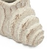 JUJABU 9"x5.5"x5.7" Conch Shell Cement Planter with Textured Beige Finish for Indoor or Outdoor Use - 3 of 4