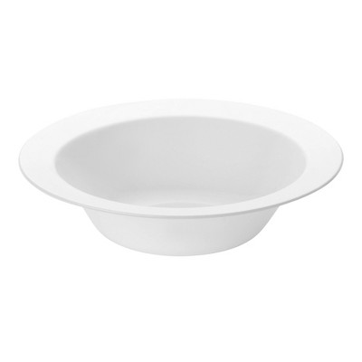 Smarty Had A Party 12 oz. Solid White Edge Rim Round Plastic Soup Bowls - 120 pcs