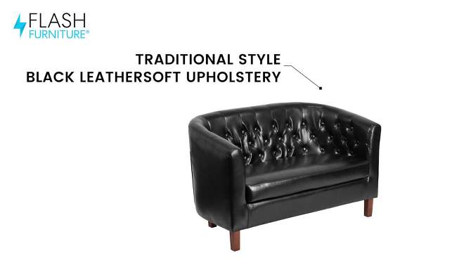 Flash Furniture HERCULES Colindale Series Tufted Loveseat, 2 of 4, play video