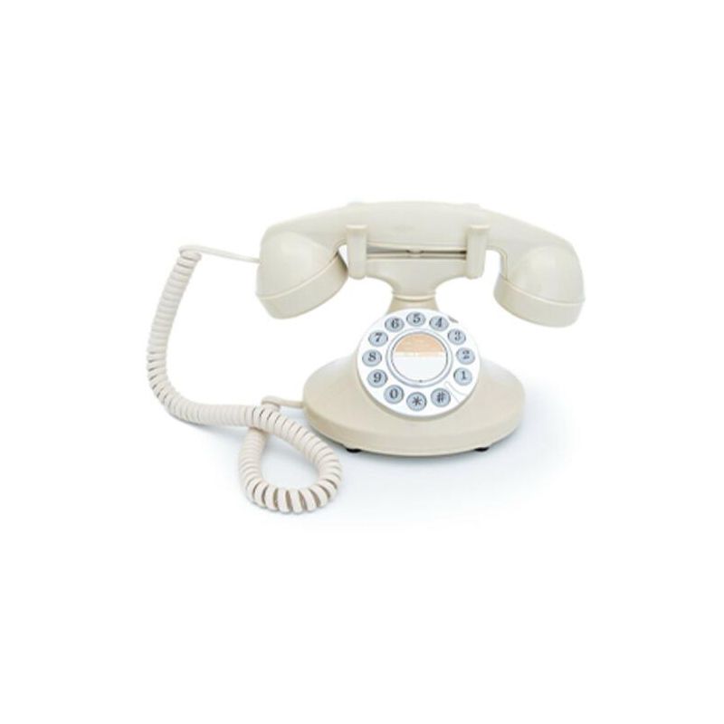 GPO Retro GPOPRLPBCR Pearl Classic Desktop Push Button Telephone - Cream, 1 of 7