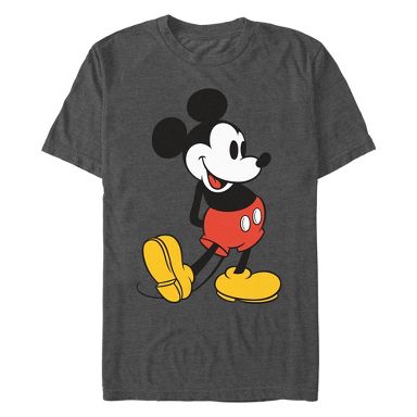 Men's Mickey & Friends Large Pose T-Shirt - Charcoal Heather - 4X