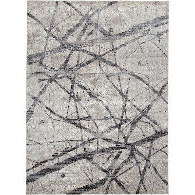 Kano Transitional Abstract Taupe/Gray/Ivory Area Rug