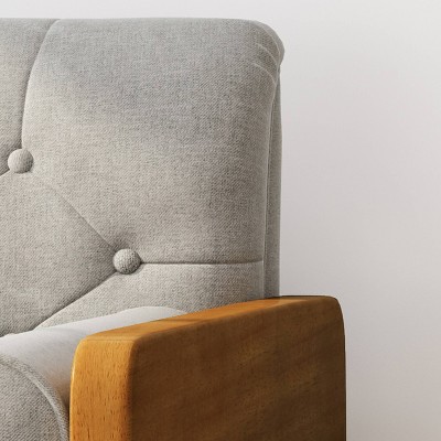 Greta Mid-Century Modern Beige Fabric Club Chair