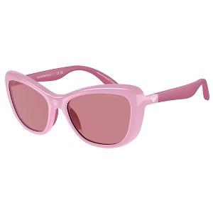 Emporio Armani KIDS EK 4004 613069 Childrens Butterfly Sunglasses Shiny Pink 50mm - 1 of 3