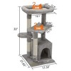 Sandinrayli 33-in Cat Tree Condo with Toy, Grey - 2 of 4